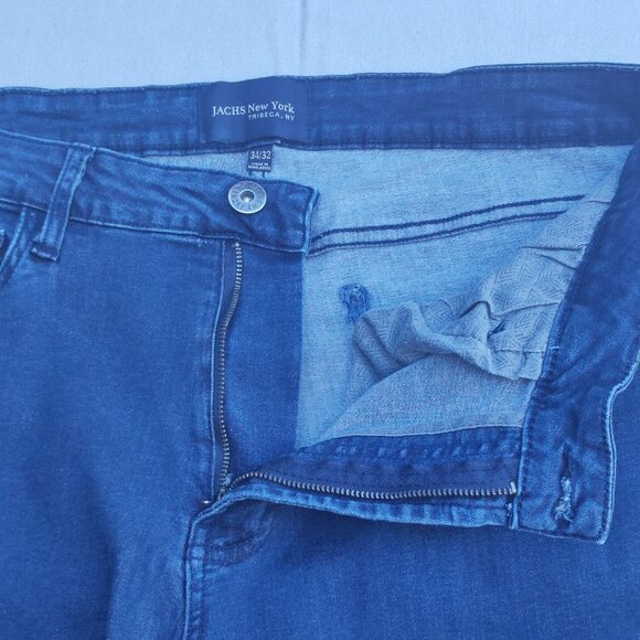 Jachs New York Jeans men's sz 34/32 indigo blue colour classic straight leg slim - Picture 8 of 13